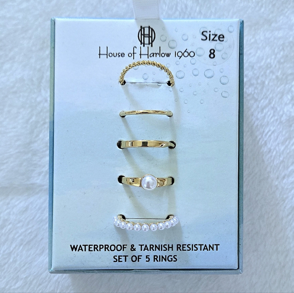 House🏠 of Harlow 1960 Five🖐 Gold💛 Rings💍 - NIB - Picture 2 of 16